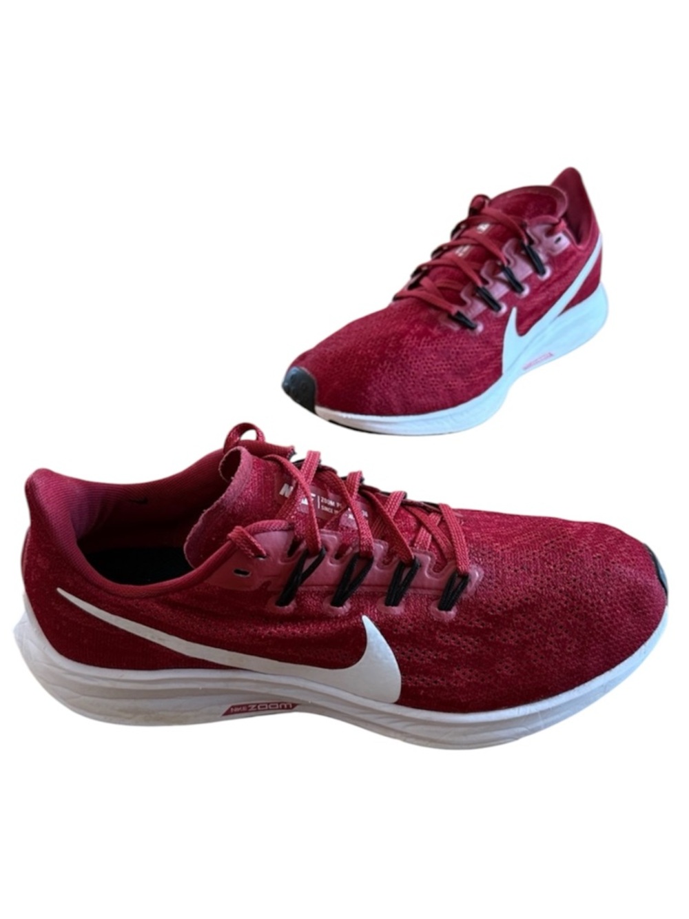 💥NIKE WOMEN’S AIR ZOOM PEGASUS 36 RUNNING WALKING ATHLETIC SHOE RED WHITE SZ: 8